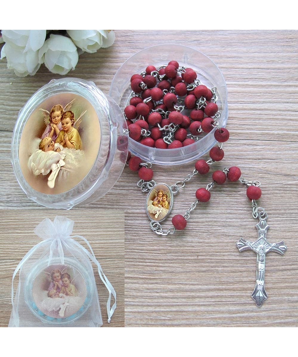 12 Pcs Baptism Red Scented Rosaries with Individual Gift Box and Bag - Christening Favor - CB1838TCTI9 $20.15 Favors