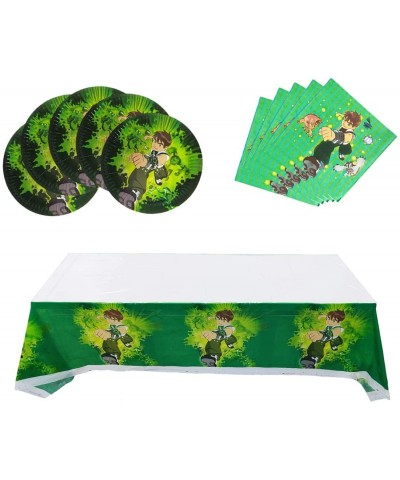 Ben 10 Birthday Party Supplies- 20 pcs Plates 20 pcs Napkins 1 pcs Tablecloth- Ben 10 Themed Party Supplies Set. - CW199Y2CLT...