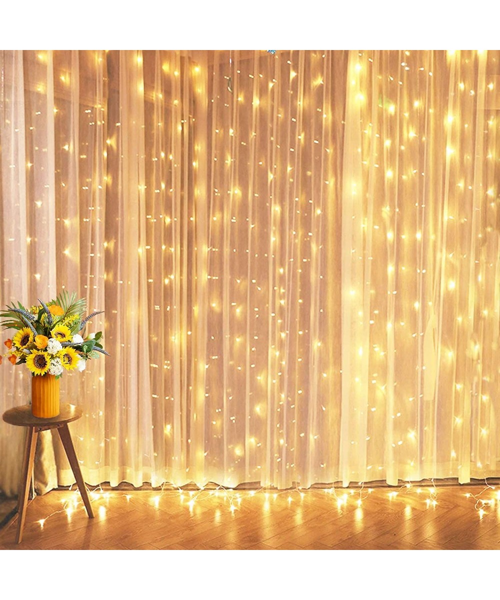 Christmas Lights for Christmas Decorations- 10 FT Connectable Curtain Lights with 8 Twinkle Modes LED Fairy Lights for Bedroo...
