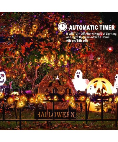 2 Pack Pumpkin Outdoor Halloween Lights & Trick or Treat Halloween Banner Set of 3 - CT19HD692YT $14.39 Outdoor String Lights
