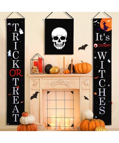 2 Pack Pumpkin Outdoor Halloween Lights & Trick or Treat Halloween Banner Set of 3 - CT19HD692YT $14.39 Outdoor String Lights