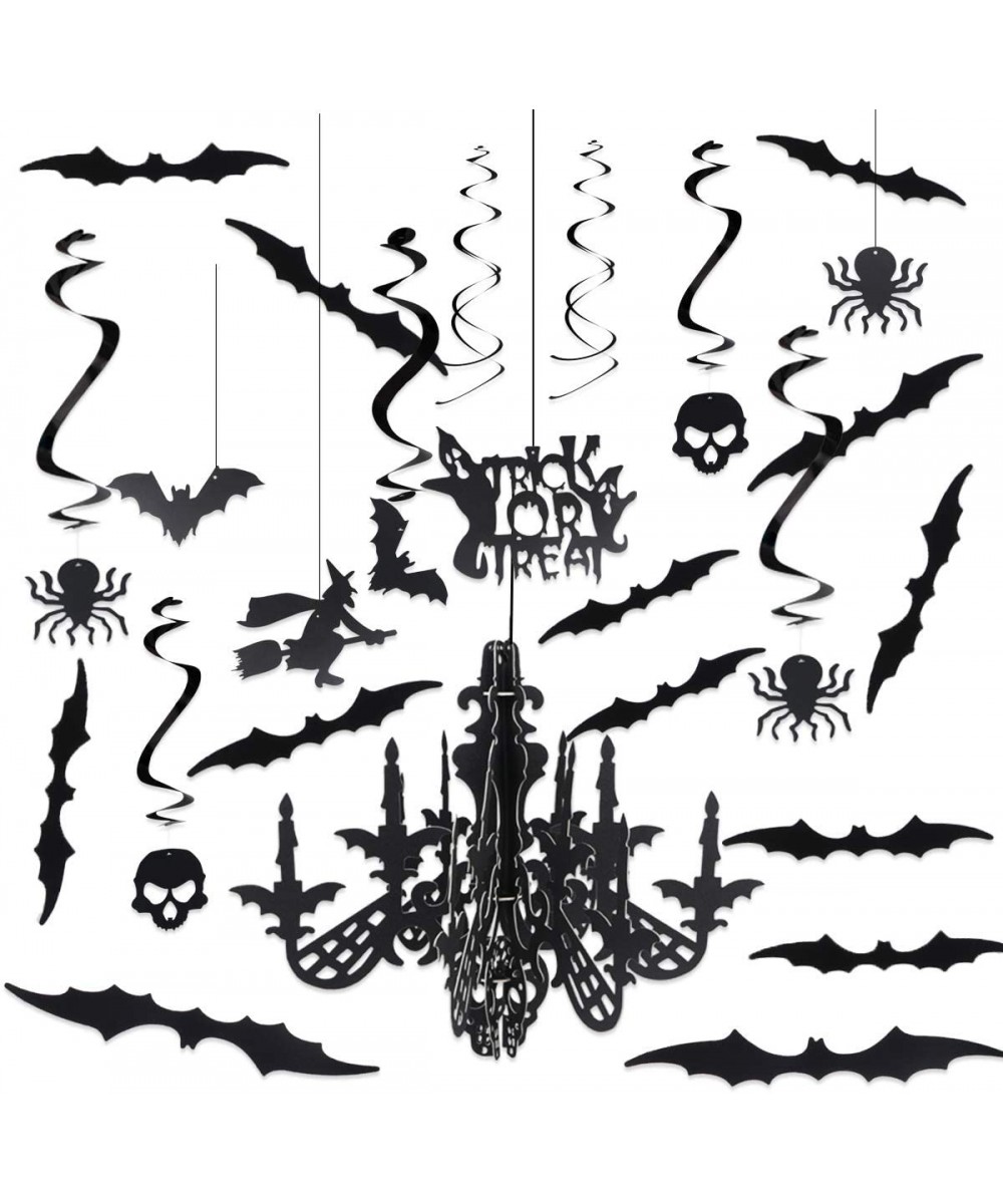 42 Pack Halloween Haunted House 3D Chandelier Decoration Swirl Ceiling Hanging and Wall Decoration Set - CF19GK43757 $10.63 P...