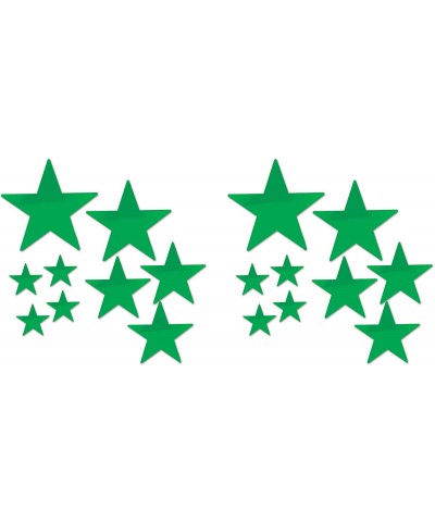 18 Piece Packaged Foil Star Cutouts- Assorted Sizes- Green - CJ12NVF7XWM $11.41 Streamers