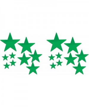 18 Piece Packaged Foil Star Cutouts- Assorted Sizes- Green - CJ12NVF7XWM $11.41 Streamers