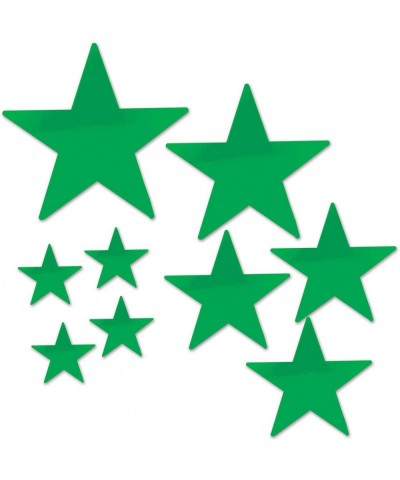 18 Piece Packaged Foil Star Cutouts- Assorted Sizes- Green - CJ12NVF7XWM $11.41 Streamers