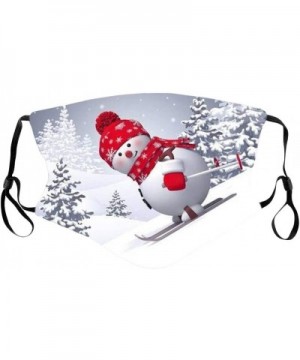 Adult Christmas Snowman Santa Claus Printing Adjustable Washable Face Bandanas for Outdoor Indoor - I - C419KN8QG9H $5.38 Swags