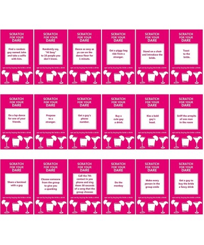 40 Bachelorette Party Drinking Game Dare Card - Bachelorette Scratch Off Cards - Perfect for Girls Night Out Activity-Bridal ...