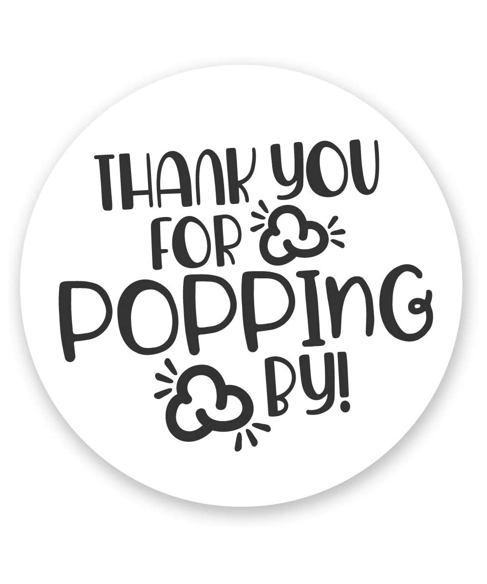 80 Thank You for Popping by Stickers for Popcorn Favor Bags (2" Round) - C6196IA2YRD $6.15 Favors