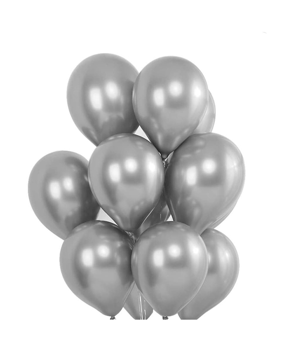 Silver Balloons Chrome Shiny Metallic Latex 12 Inch Thicken Balloons 50 Pack for Wedding Party Baby Shower Christmas Birthday...