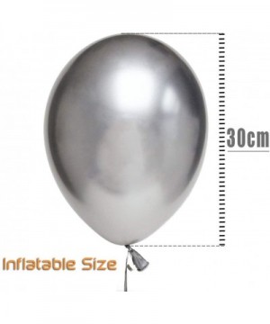 Silver Balloons Chrome Shiny Metallic Latex 12 Inch Thicken Balloons 50 Pack for Wedding Party Baby Shower Christmas Birthday...