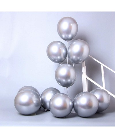 Silver Balloons Chrome Shiny Metallic Latex 12 Inch Thicken Balloons 50 Pack for Wedding Party Baby Shower Christmas Birthday...