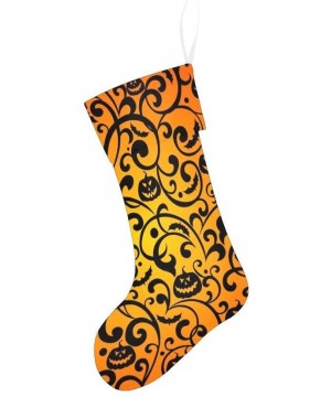 Halloween Pumpkin Floral Christmas Stocking for Family Xmas Party Decoration Gift 17.52 x 7.87 Inch - Multi7 - C619HLSL8LK $1...