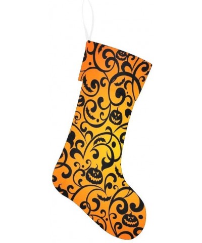 Halloween Pumpkin Floral Christmas Stocking for Family Xmas Party Decoration Gift 17.52 x 7.87 Inch - Multi7 - C619HLSL8LK $1...