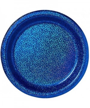 Prismatic Royal Blue Tableware Supplies for 16 Guests- Include Blue Plates- White Napkins- and Blue Utensils - Royal Blue - C...