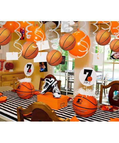 36Ct Basketball Party Supplies Hanging Swirls Decorations - Sports Basketball Game Baby Shower/Birthday Party Decorations - C...