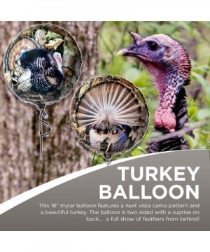 Next Camo Party Turkey Round Mylar Balloon - 1 Count - Great for Hunter Themed Party- Camouflage Motif- Birthday Event- Gradu...