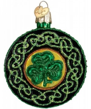 Christmas Glass Blown Ornament S-Hook Gift Box- Vacation Collection (Celtic Brooch) - Celtic Brooch - C218X8WNTGR $17.27 Orna...