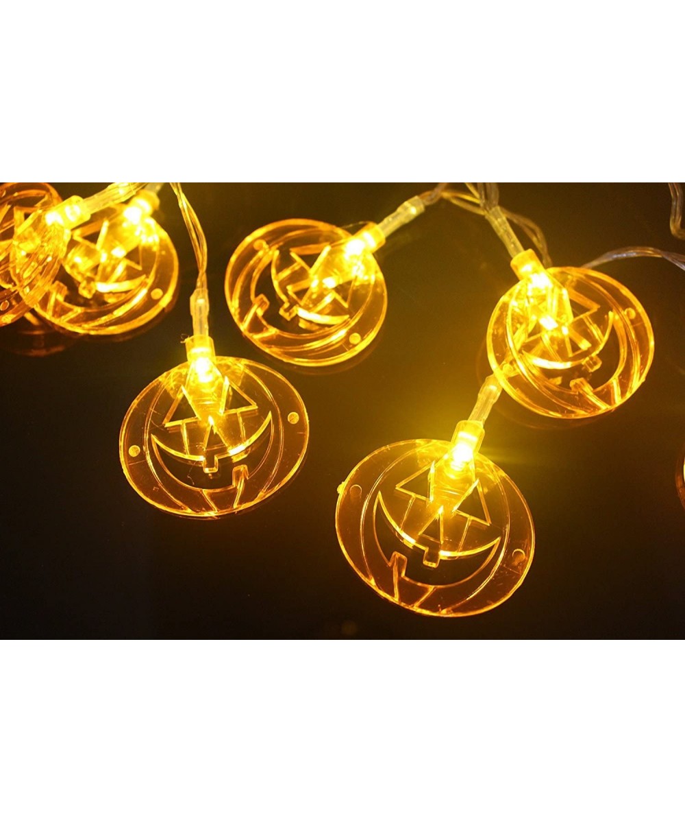 Halloween Decoration Lights Battery Operated 20 LED Fairy String Lights 20 Orange Pumpkin Leds (Orange Pumpkin) - CA12NBV0COB...