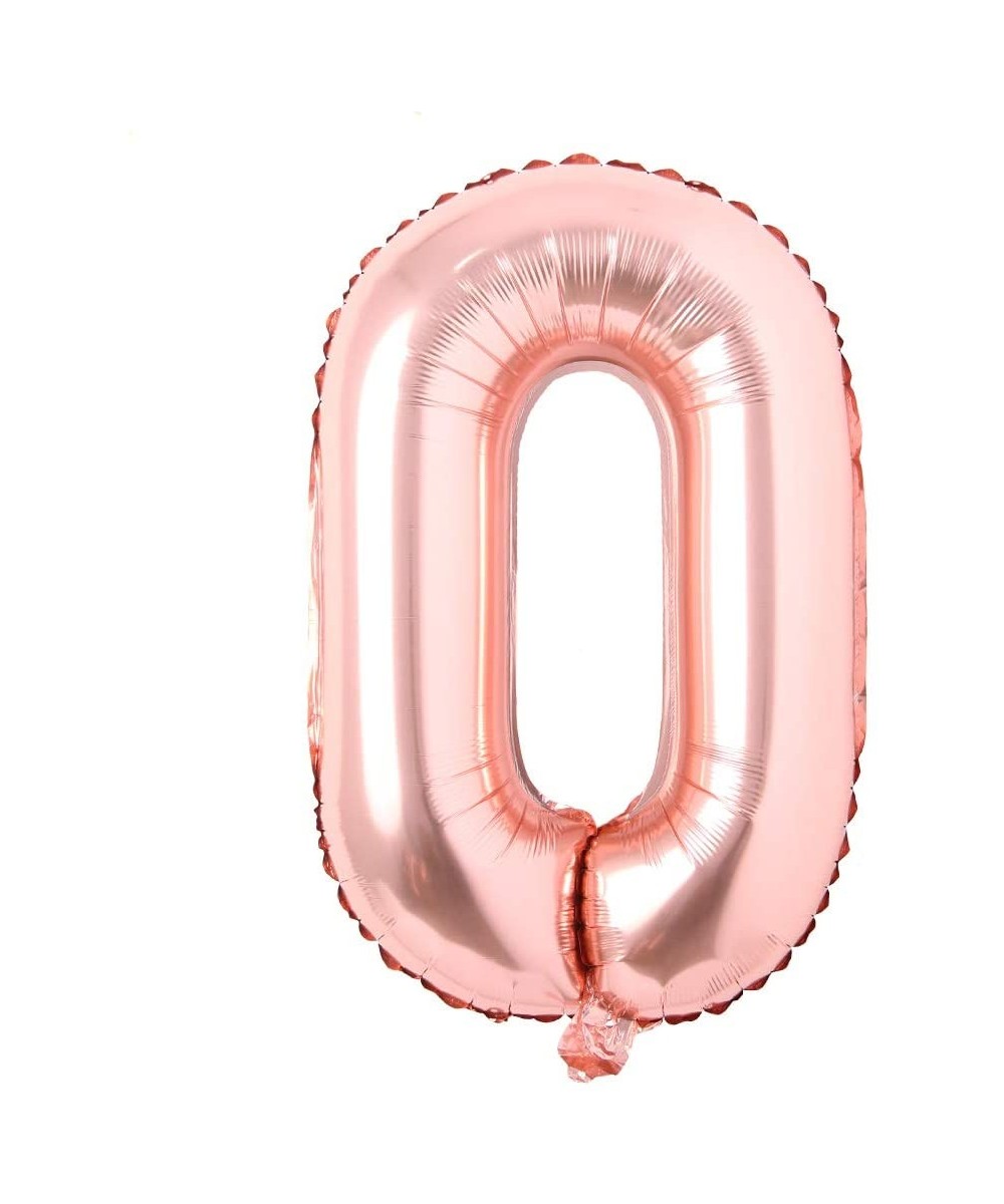 16" inch Single Rose Gold Alphabet Letter Number Balloons Aluminum Hanging Foil Film Balloon Wedding Birthday Party Decoratio...