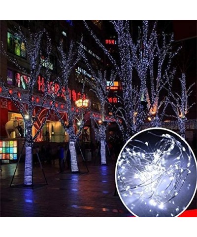 Solar String Lights- 2 Pack 100 LED Solar Fairy Lights 33 ft Copper Wire Lights Waterproof Outdoor String Lights for Garden P...