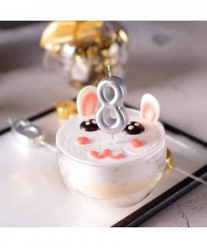 Birthday Candles Ten Years Silvery Happy Birthday Number 0 Candle for Cake Topper Decoration for Party Kids Adults Numeral 10...