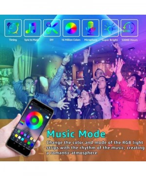 Bluetooth LED Light Strip 65.6FT/20M 5050 RGB Strip Lights Music Sync Color Changing Rope Lights Flexible Tape Light Kit with...