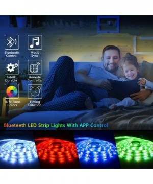 Bluetooth LED Light Strip 65.6FT/20M 5050 RGB Strip Lights Music Sync Color Changing Rope Lights Flexible Tape Light Kit with...