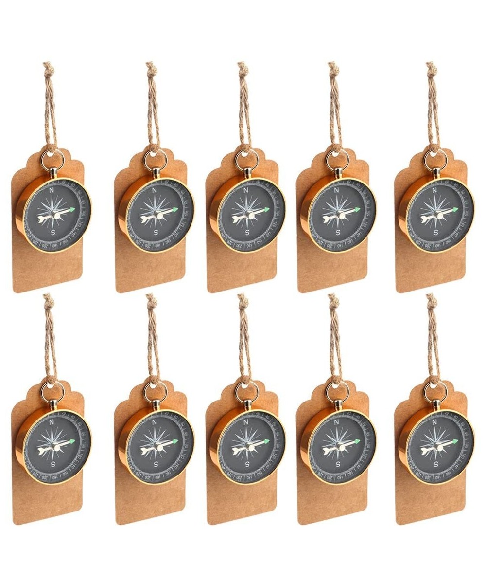 PartyTalk 50pcs Compass Wedding Favors for Guests- Compass Souvenir Gift with Kraft Tags for Travel Themed Party Decorations ...