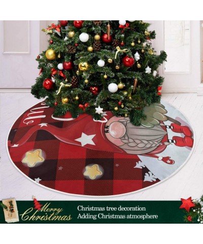 Christmas Cute Gnome Christmas Tree Skirt for Rustic Farmhouse Christmas Holiday Decorations 47.2 Inch - Christmas Cute Gnome...