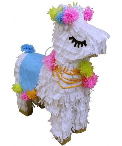 White Llama Pinata with Flower Details (Piñata) Ideal for Birthday Parties- Center Piece- or Photo Prop- Party Decoration - P...