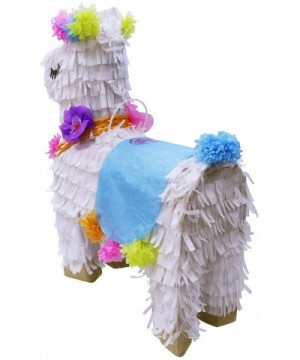 White Llama Pinata with Flower Details (Piñata) Ideal for Birthday Parties- Center Piece- or Photo Prop- Party Decoration - P...