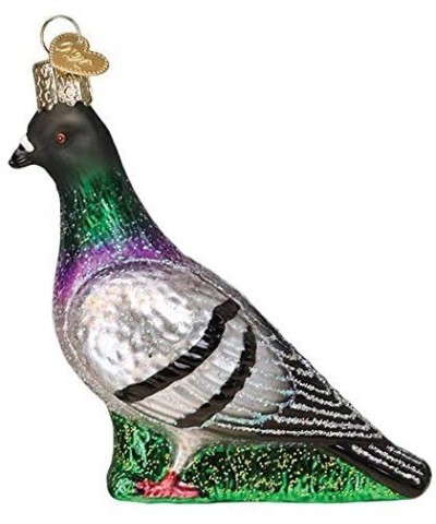 Glass Blown Ornament with S-Hook and Gift Box- Animal Selection (Pigeon- 16134) - Pigeon- 16134 - CB1975Y29I0 $20.74 Ornaments