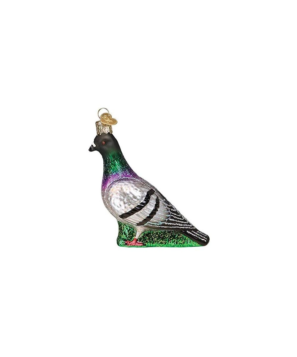 Glass Blown Ornament with S-Hook and Gift Box- Animal Selection (Pigeon- 16134) - Pigeon- 16134 - CB1975Y29I0 $20.74 Ornaments