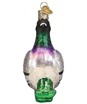 Glass Blown Ornament with S-Hook and Gift Box- Animal Selection (Pigeon- 16134) - Pigeon- 16134 - CB1975Y29I0 $20.74 Ornaments