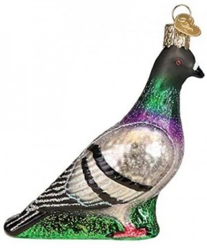 Glass Blown Ornament with S-Hook and Gift Box- Animal Selection (Pigeon- 16134) - Pigeon- 16134 - CB1975Y29I0 $20.74 Ornaments