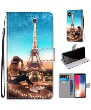 Full Body Case for iPhone XS Max-Colorful Pattern Design PU Leather Flip Wallet Case Cover with Magnetic Closure Stand Card S...