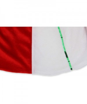 11076153 48" Peppermint Twist Red and White with Green Sequined Stripes Christmas Tree Skirt - CN18IS05TIG $27.30 Tree Skirts