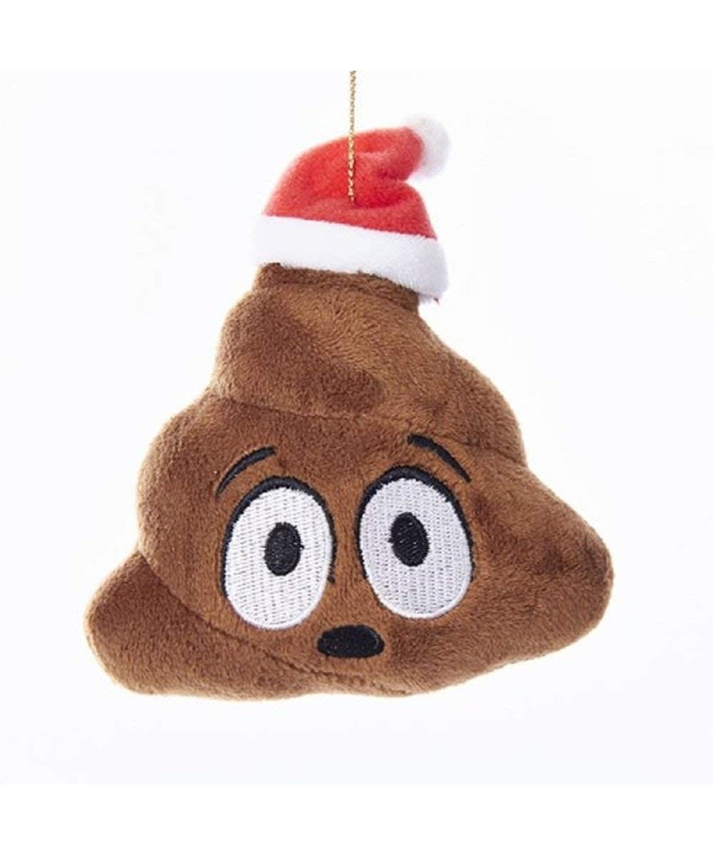 Emoticon Poo Plush Christmas Ornament - CS182M4DR0I $9.16 Ornaments