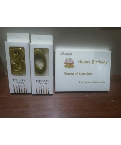 Gold 30th Birthday Candles-Number 30 Cake Topper for Party Decoration - CL192MI48M5 $5.32 Cake Decorating Supplies