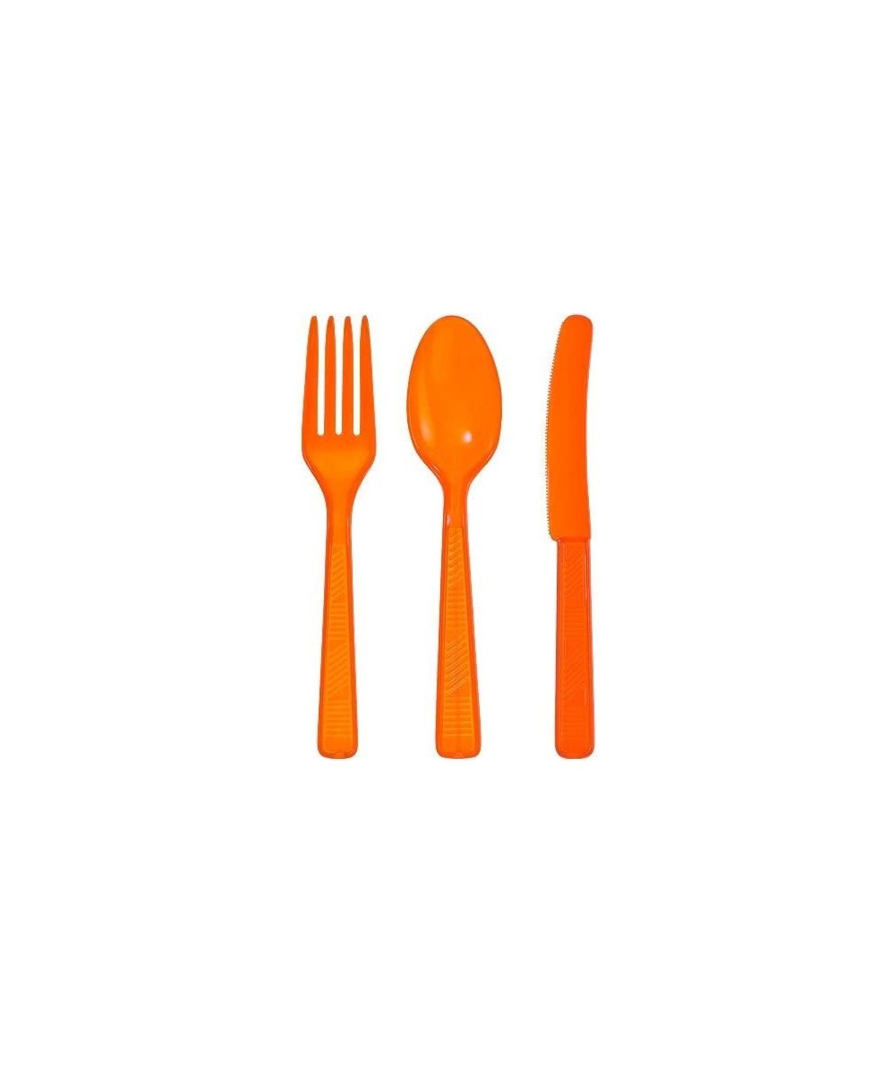 Party Dimensions- Orange 48 Count Plastic Cutlery Combo- 16 Servings - Orange - CG11MM56JE9 $7.18 Tableware