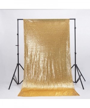 4ftx6.5ft Gold Sequin Backdrop for Baby Shower Party Sequin Backdrop for Christmas - Gold - CN18950EZDD $10.35 Photobooth Props