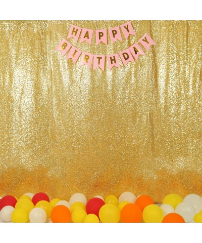 4ftx6.5ft Gold Sequin Backdrop for Baby Shower Party Sequin Backdrop for Christmas - Gold - CN18950EZDD $10.35 Photobooth Props