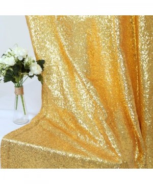 4ftx6.5ft Gold Sequin Backdrop for Baby Shower Party Sequin Backdrop for Christmas - Gold - CN18950EZDD $10.35 Photobooth Props