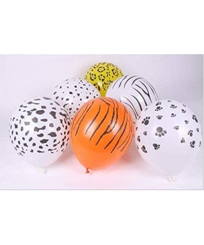 50 Pcs 12in Safari Assortment Biodegradable Latex Balloons- Leopard Print Tiger Stripe Speckle Latex Balloons- Animal World B...