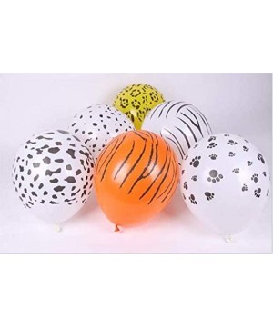 50 Pcs 12in Safari Assortment Biodegradable Latex Balloons- Leopard Print Tiger Stripe Speckle Latex Balloons- Animal World B...