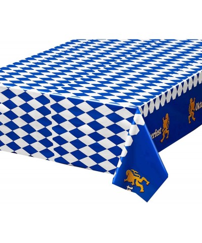 3 Pcs 137 x 274 cm Plastic Oktoberfest Bavarian Flag Check Table Cover Tablecloth for Oktoberfest Party Decorations Supplies ...