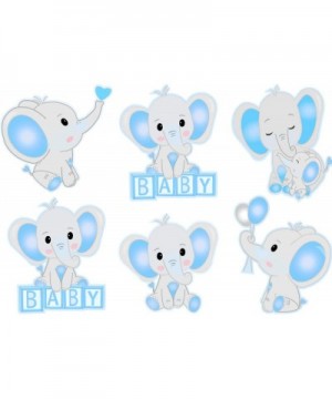 Elephant Baby Shower Decoration for Boy Blue Grey - CZ199N5AKIW $6.11 Centerpieces