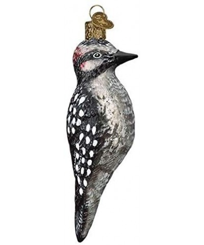 Glass Blown Ornament with S-Hook and Gift Box- Vintage Forest Collection (Vintage Hairy Woodpecker- 51004) - Vintage Hairy Wo...