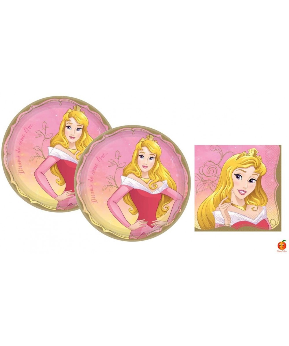 Sleeping Beauty Princess Aurora Party Supplies Pack with Plates and Napkins for 16 Guests - CD18XOAU0RZ $14.05 Party Packs