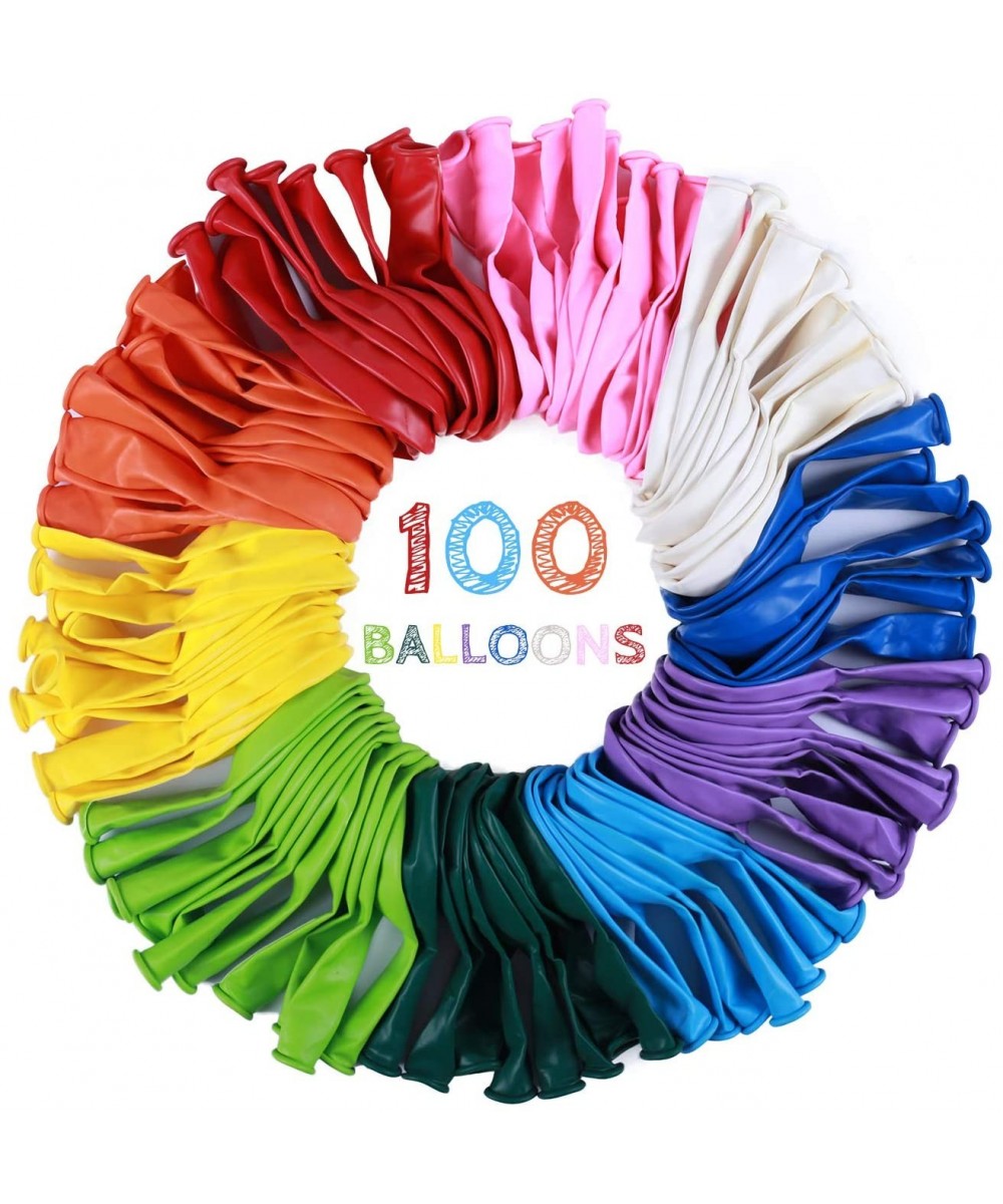 100 Pack 12 Inch Quality Latex Balloons- No Terrible Taste or Bad Smell- Rainbow Colors for Unicorn/Birthday/Graduation/Baby ...